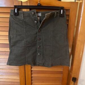 Falls creek mini green button down skirt.   NWOT